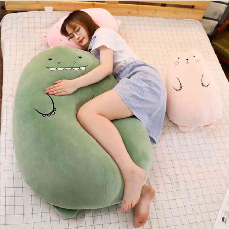 50 cm dinosaurie kudde plysch leksaker söt gris docka flickor-säng som håller en sovande lång kudde kudde