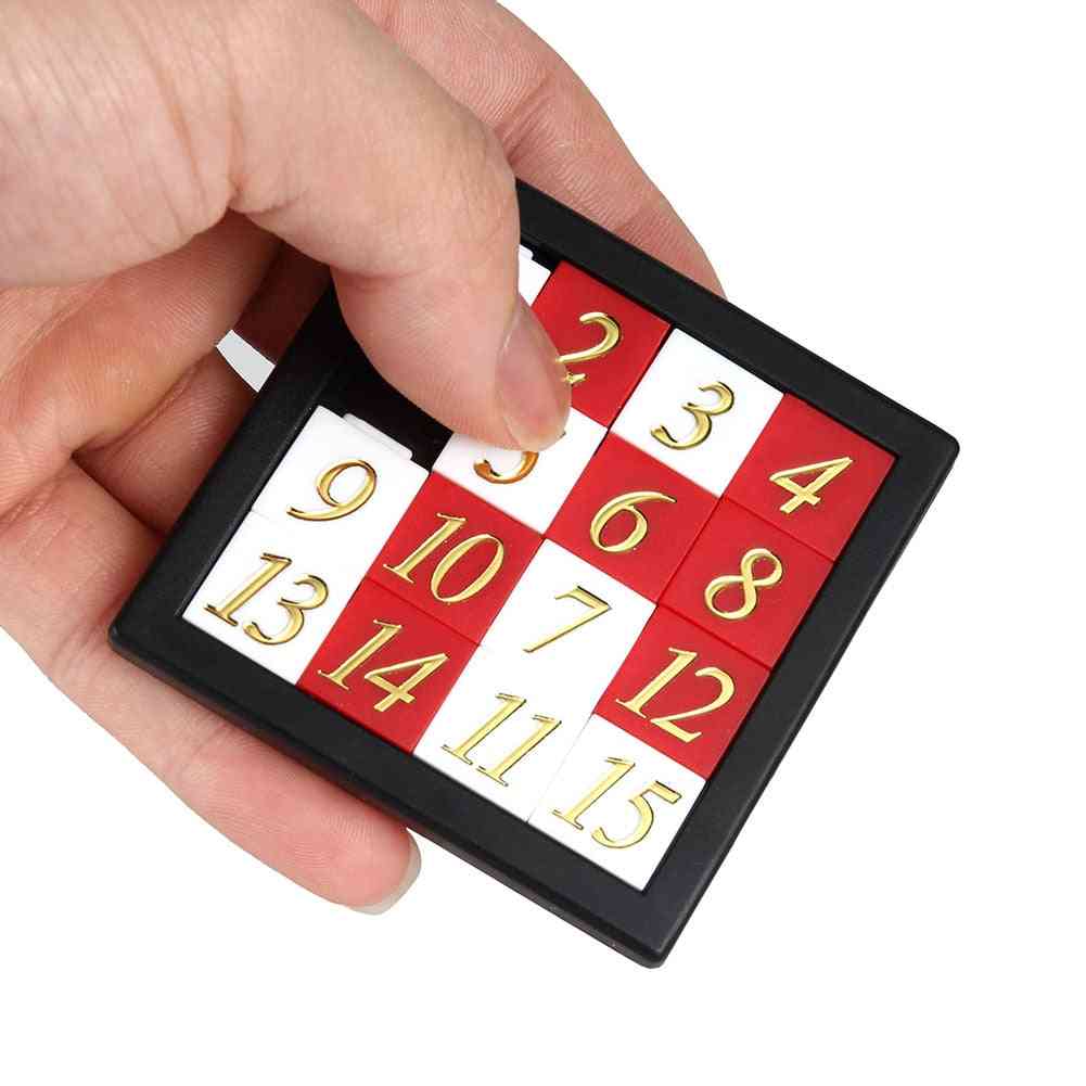 Wczesna zabawka edukacyjna rozwijająca się dla dzieci układanka cyfrowa 1-15 puzzle gry (jak pokazano) -