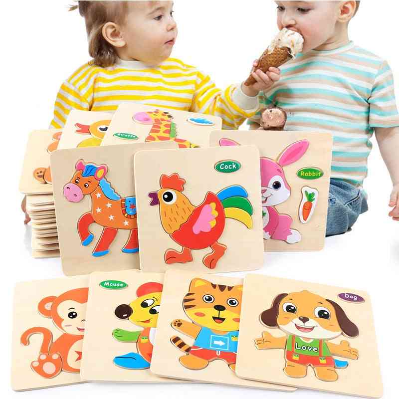 3d Wooden Puzzle Early Learning Cognitive Fun Wooden Toy
