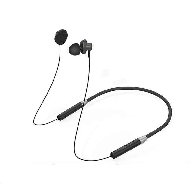 Fone de ouvido fone de ouvido bluetooth 5.0 sem fio, fones de ouvido com fita magnética para o pescoço, fone de ouvido esportivo à prova d'água ipx5 com microfone com cancelamento de ruído - preto