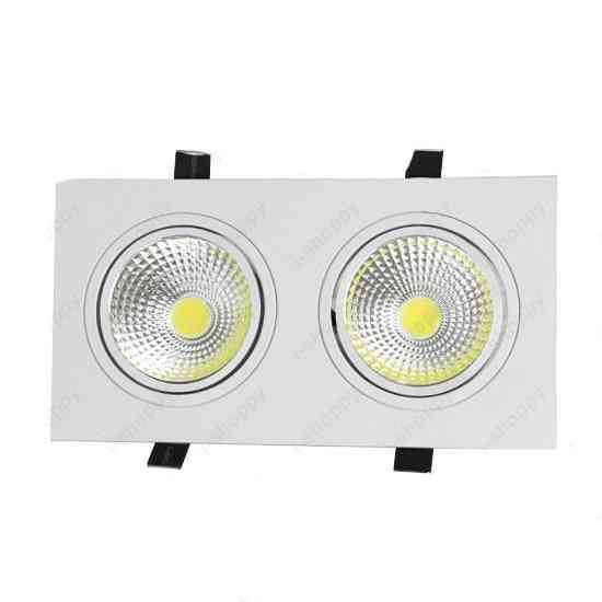 Led Recessed Light - Dual Head, Grille Lamp White Shell