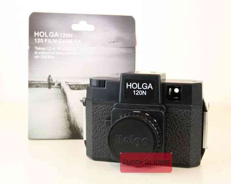 Holga-120 middenformaat camera120n / n zwarte kleur lomography lomo kodak fujifilm - zwart