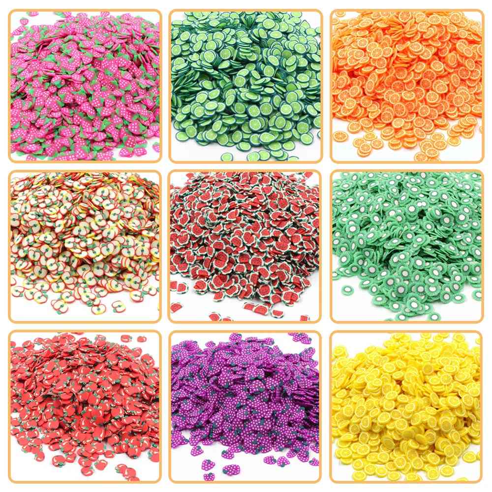 Slime Addition Soft Fruit Slices For Charms Beads
