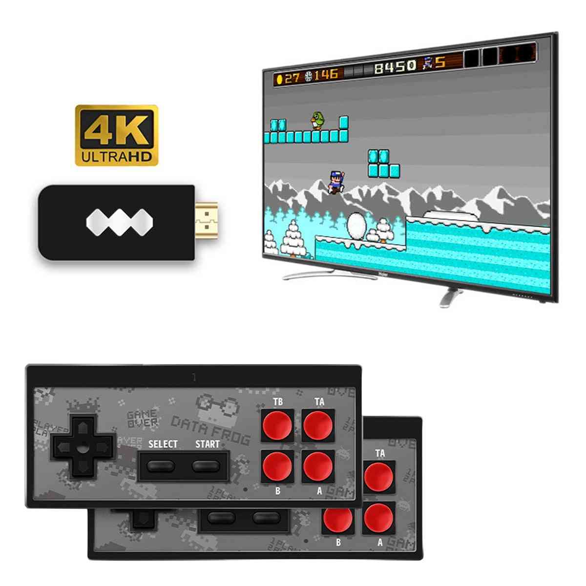 Data USB Wireless Handheld TV Consola de videojuegos compatible con salida av / hdmi - y2 hd