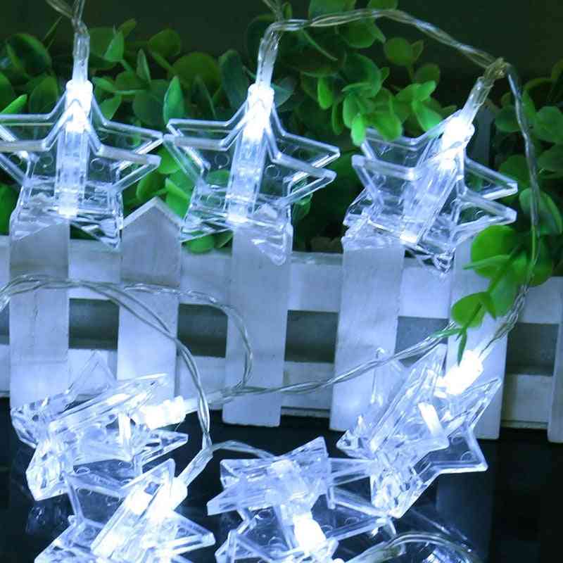Guirlande lumineuse LED 10LED - à piles, décoration de fête - RVB