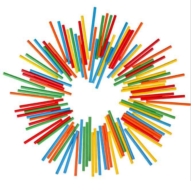 Bambou coloré, bâtons de comptage pour l'aide à l'enseignement des mathématiques