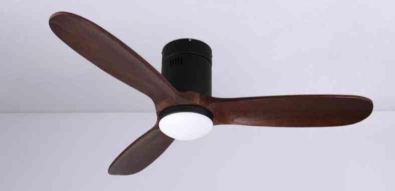 48-palčni rjavi starinski leseni stropni ventilator s svetlobo