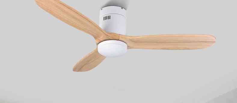 Ventilateur de plafond vintage en bois brun de 48 pouces avec lumière - 48 pouces blanc / avec lumière / AC 220V-240V