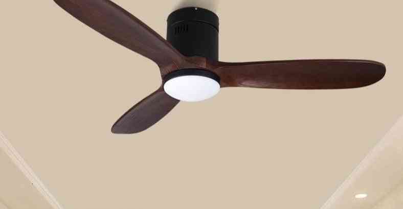 48 Inch Brown Vintage Wooden Ceiling Fan With Light
