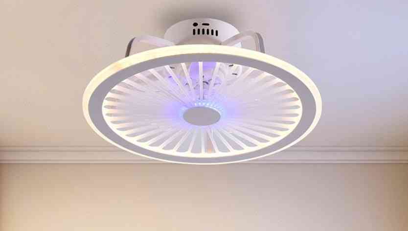 Sodoben minimalističen belo pobarvan železni stropni ventilator svetlobni kristalno dekorativni