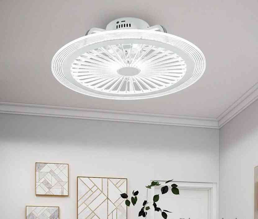 Sodoben minimalističen belo pobarvan železni stropni ventilator svetlobni kristalno dekorativni