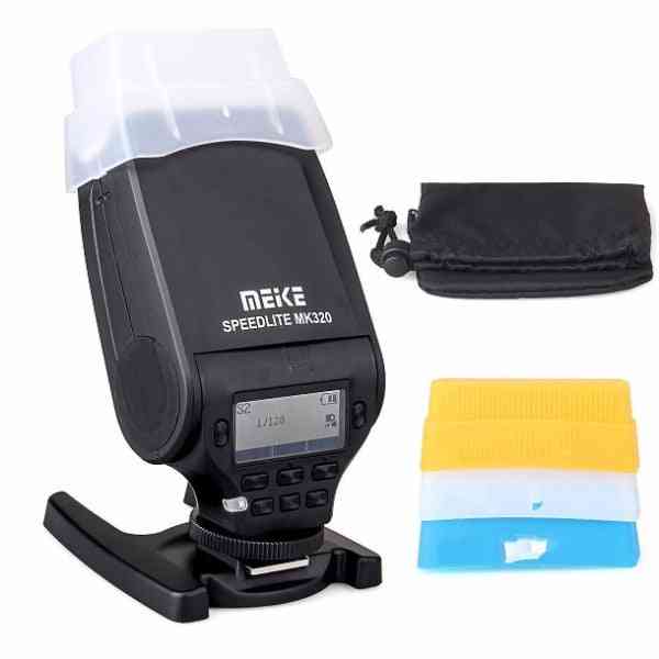 Mk-320 Flash Speedlite For Sony With Stand And Sleeve