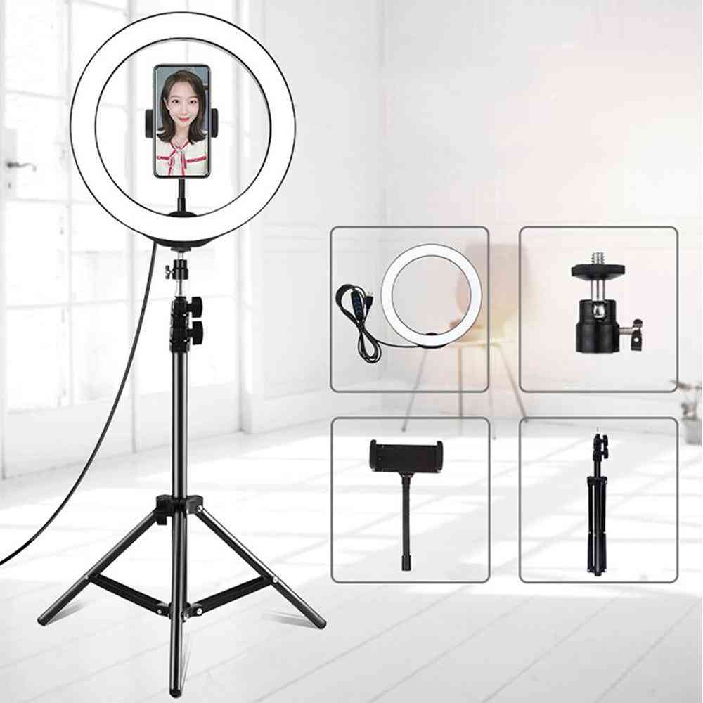 Led Selfie Ring Light With Tripod And Remote Control