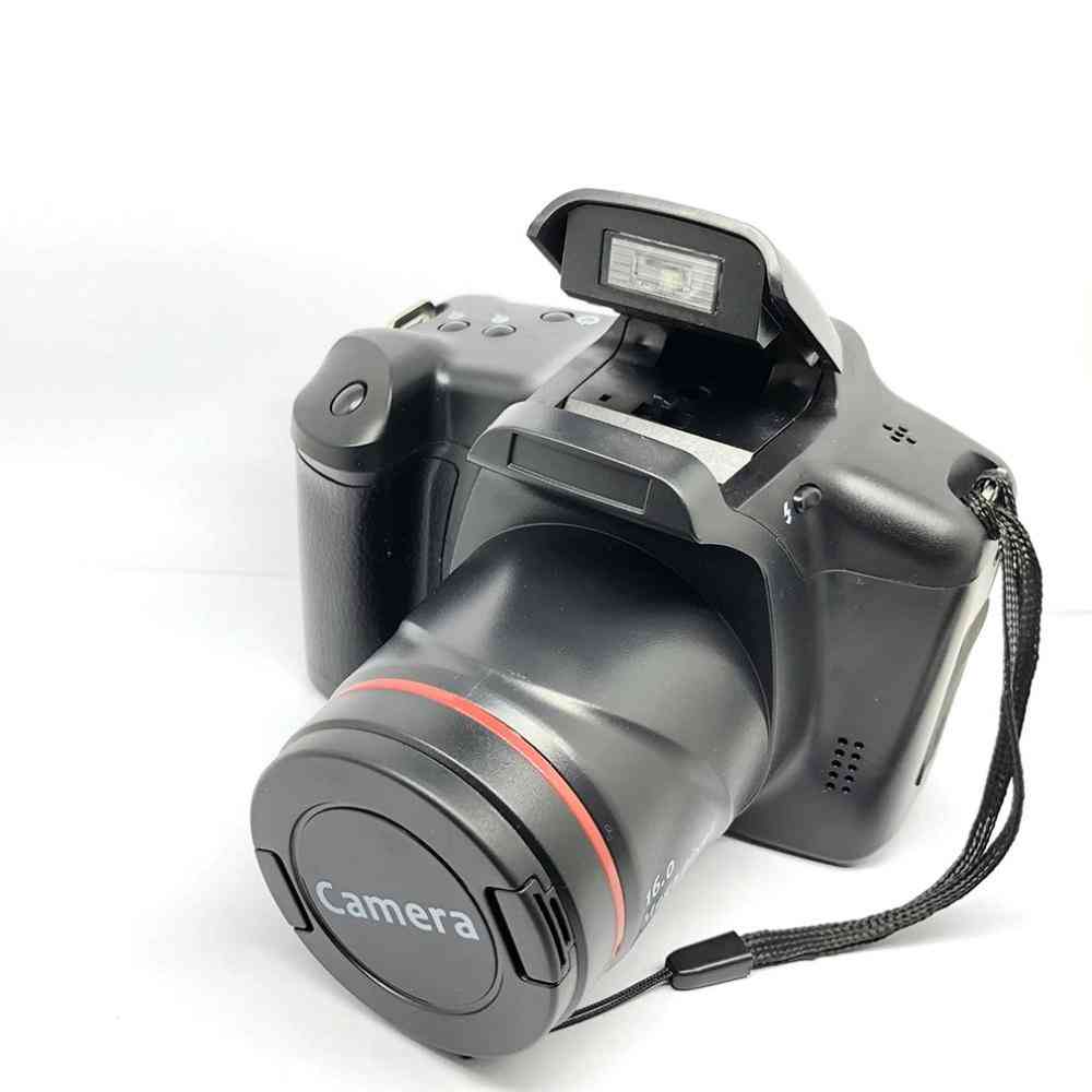 Xj05 fotocamera digitale slr-4x zoom digitale schermo da 2,8 pollici 3mp cmos risoluzione massima 12mp hd 720p supporto uscita tv video pc (fotocamera digitale xj05 nera)