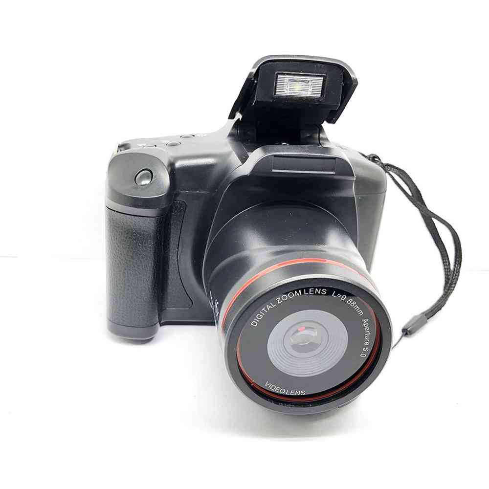XJ05 מצלמה דיגיטלית SLR-4X זום דיגיטלי 2.8 אינץ 'מסך 3MP CMOS מקסימום 12MP רזולוציה HD 720P טלוויזיה החוצה תמיכה וידאו מחשב (מצלמה דיגיטלית XJ05 שחור)