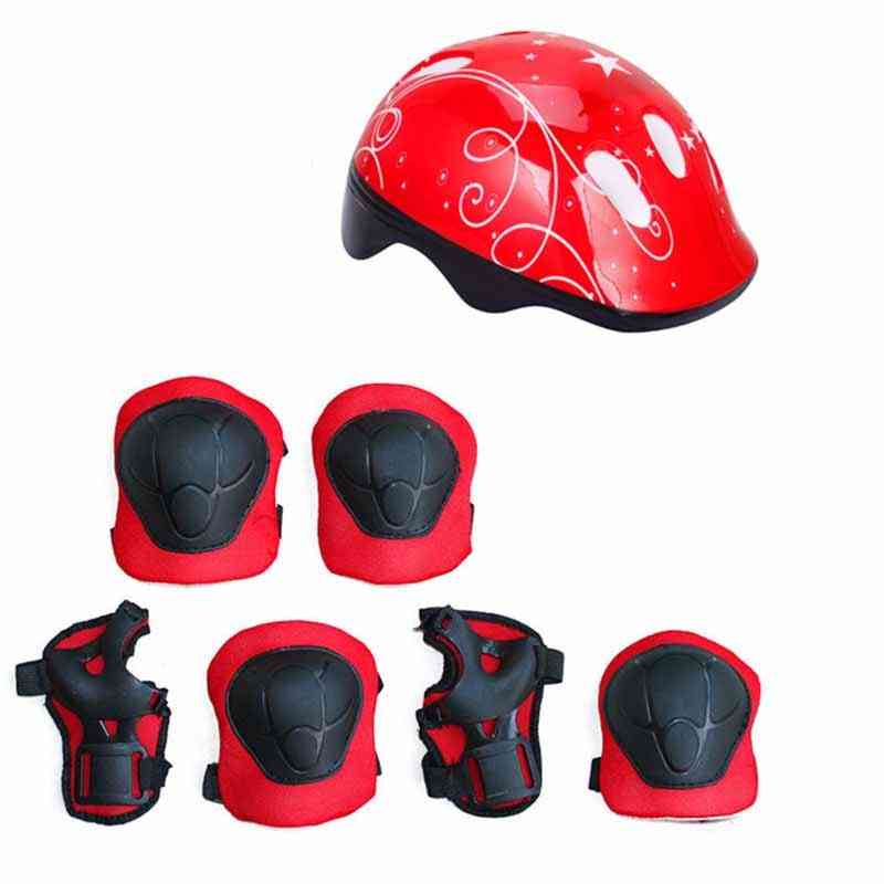 Children's Helmet Protective Gear Set, Elbow Pads Bicycle Skateboard Ice Skate Roller Knee