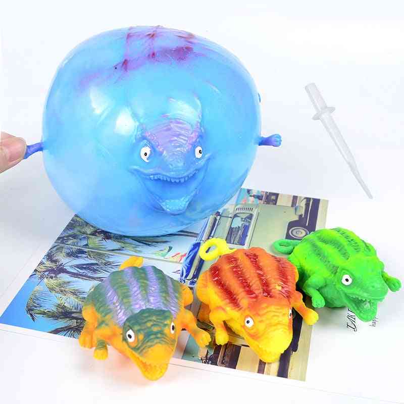 Funny Blowing Dinosaur Anxiety Stress Relief Inflatable Balloon Squeeze Ball Kids