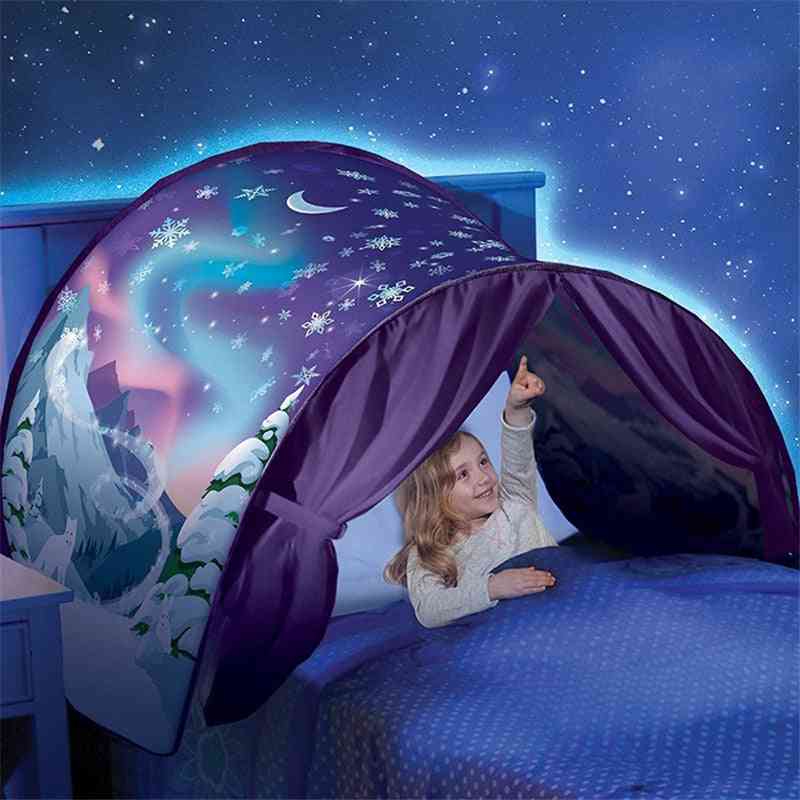 Up Bed Tent Kids Snowy Portable Playhouse Comforting Sleeping Indoor Outdoor Camp