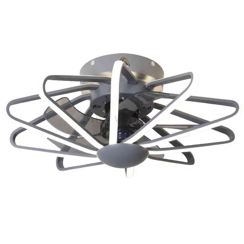 Modern Gemetric Design Ceiling Fan Lamp - Acrylic Led Lighting For Bedroom