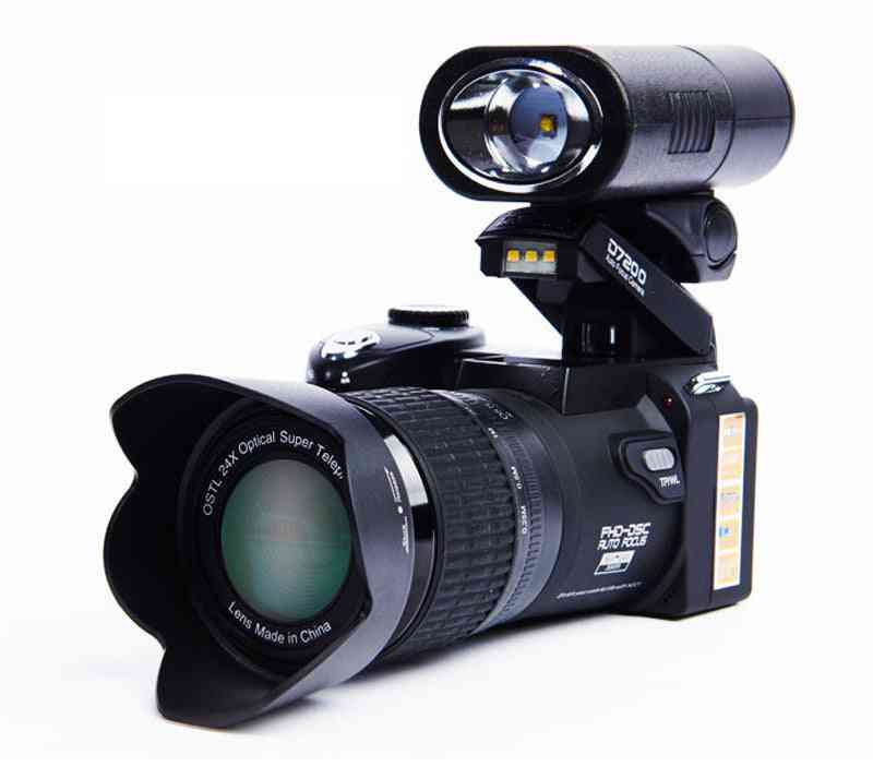 Professional Slr Digital Camera-24x Optical Zoom, Three Lens