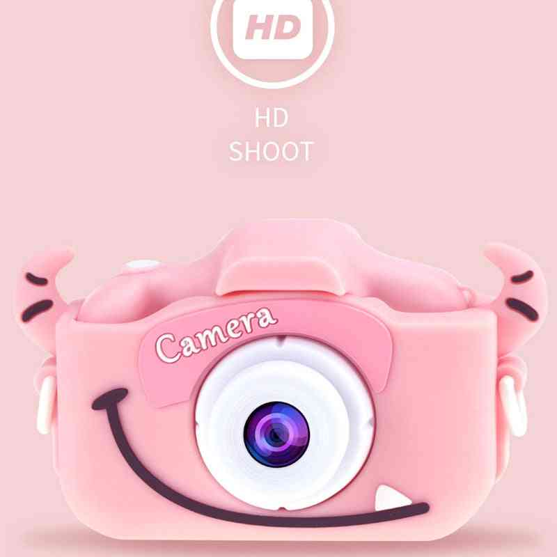 Mini cámara digital, juguete de rana de dibujos animados, cámara HD para niños, juguetes educativos para niños con cámara
