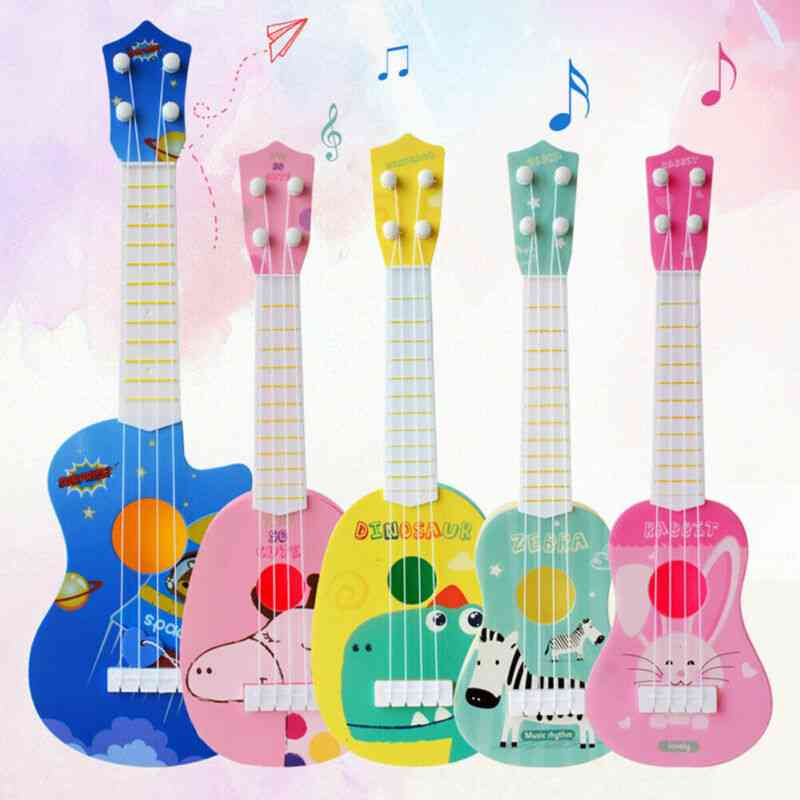 Mini štyri struny ukulele gitara hudobný nástroj deti rané vzdelávanie