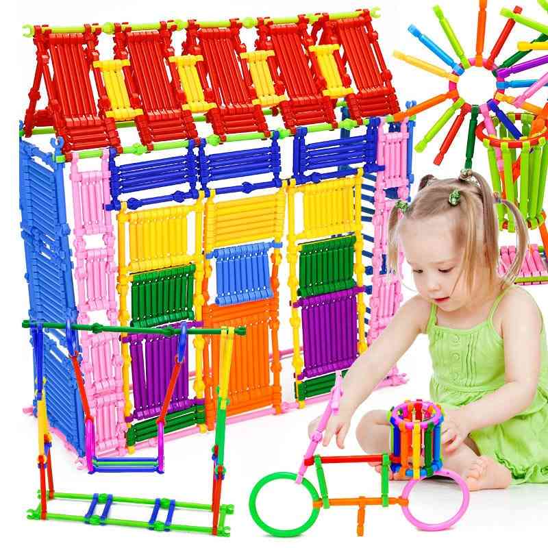 240szt Klamra Klocki-DIY Inteligentny Kij Plastikowe Bloki Wyobraźnia Kreatywność, Edukacyjne Zabawki Edukacyjne dla Dzieci Prezent dla Dzieci - 240szt
