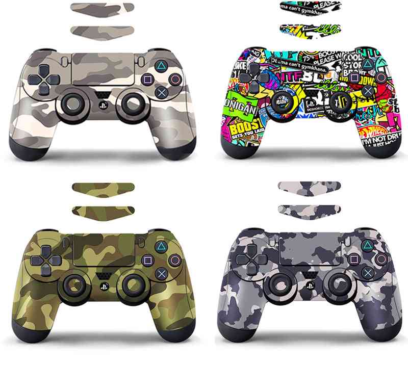 Data Frog Camo Stickers For Sony Playstation4 Game Controller Skin For Ps4 Ps4 Pro Slim With Led Light Bar Stickers