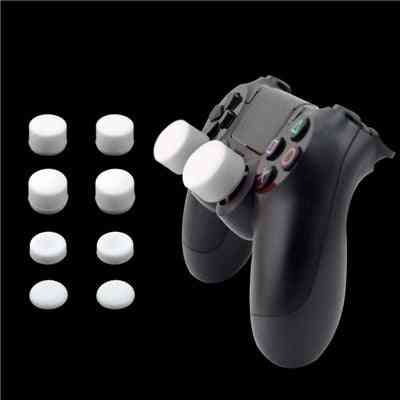 Punhos joystick analógico de silicone 8pcs para playstation - peças de reposição - preto