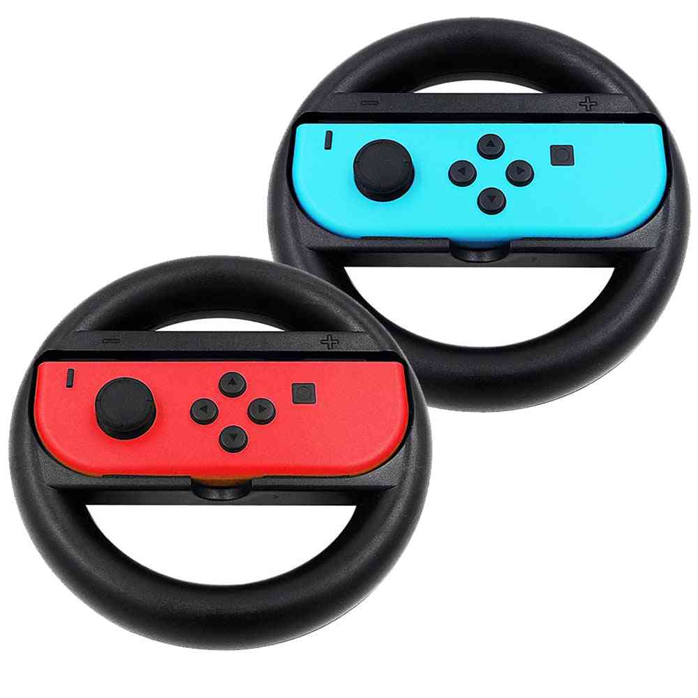 Joy-con-hjul för Nintendo switch racing spelhjulkontroll, ns joy-con grepp vagnhållare - svart