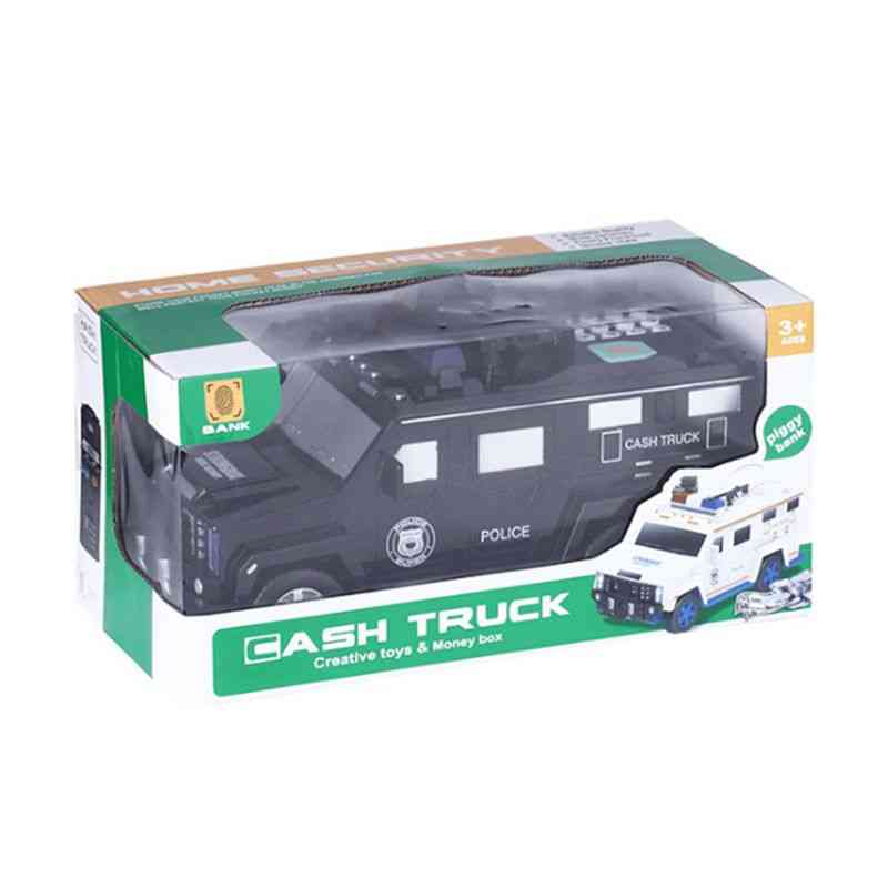 Password Potected, Armored Cash Truck With Light-electronic Money Bank Toy