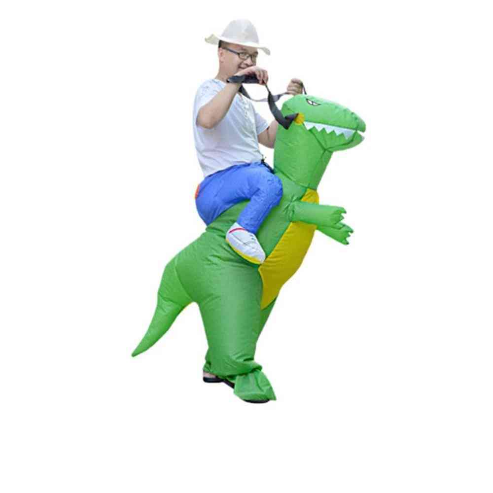 Inflatable Animal Dinosaur Halloween Party Costume - Three Dimensional Rideable Dinosaur Mount Dress