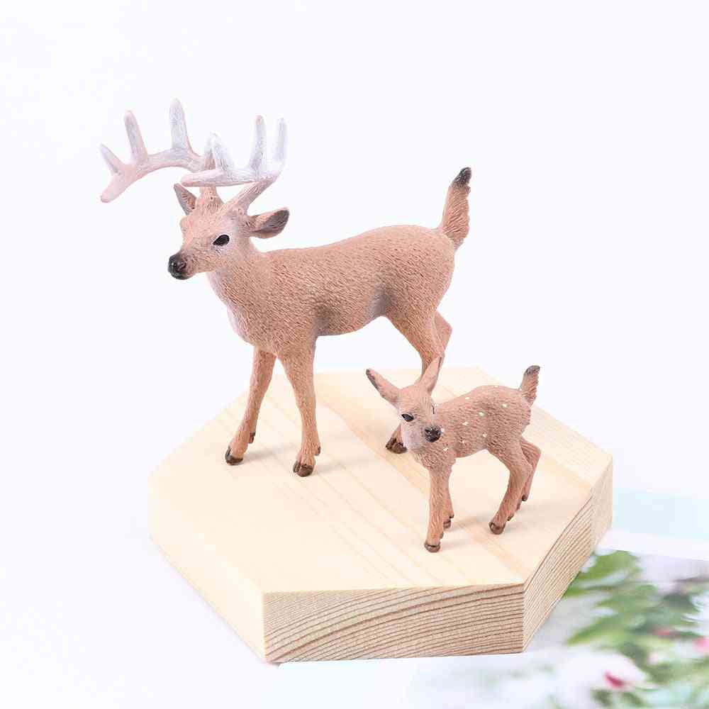 Mini Christmas Deer Miniatures Figurines- Simulated Animal Model