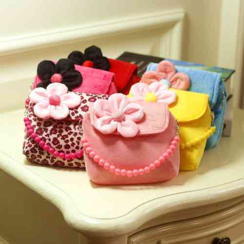 Ljubek otroški 3d cvet mini mini zadrga na rami, torbice v barvi leopard sladkarije