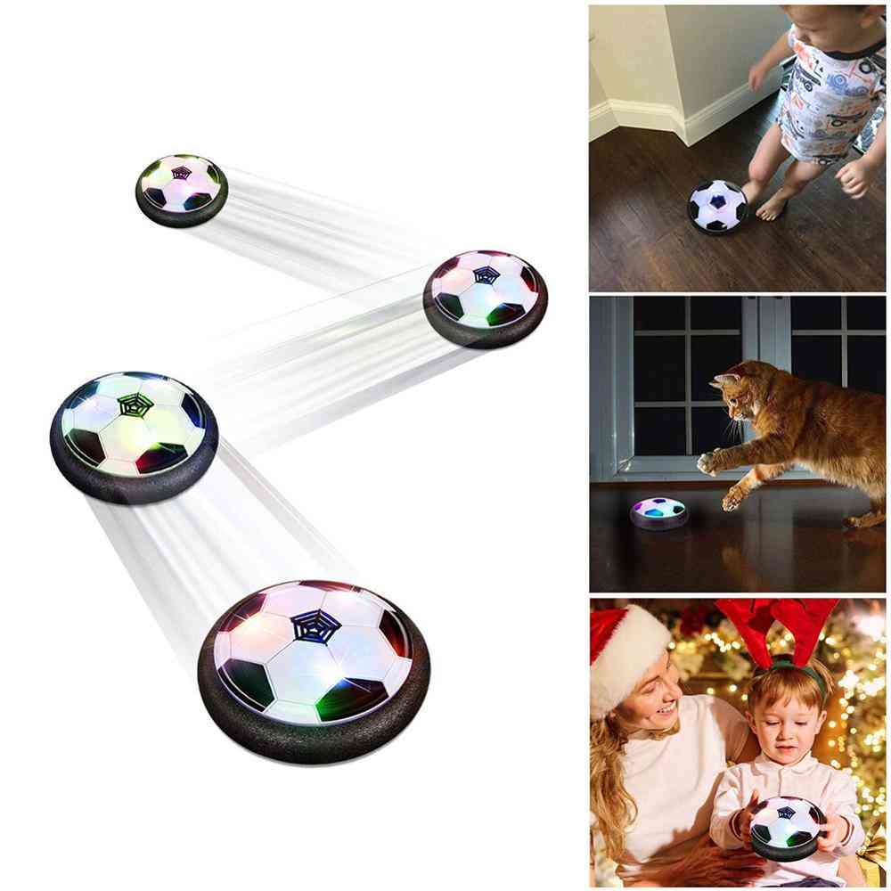 Hovering Football Mini Toy, Ball Air Cushion Suspended Flashing- Sports Fun Soccer 