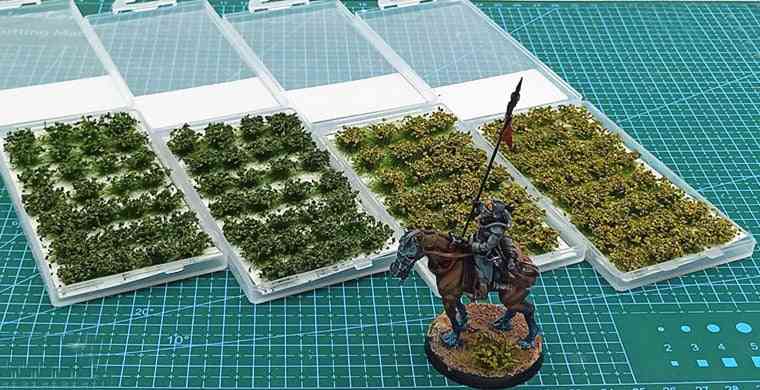 Bush gräs simulering scenario modell landskap sandbord material DIY handgjord scen leksak - mörkgrön
