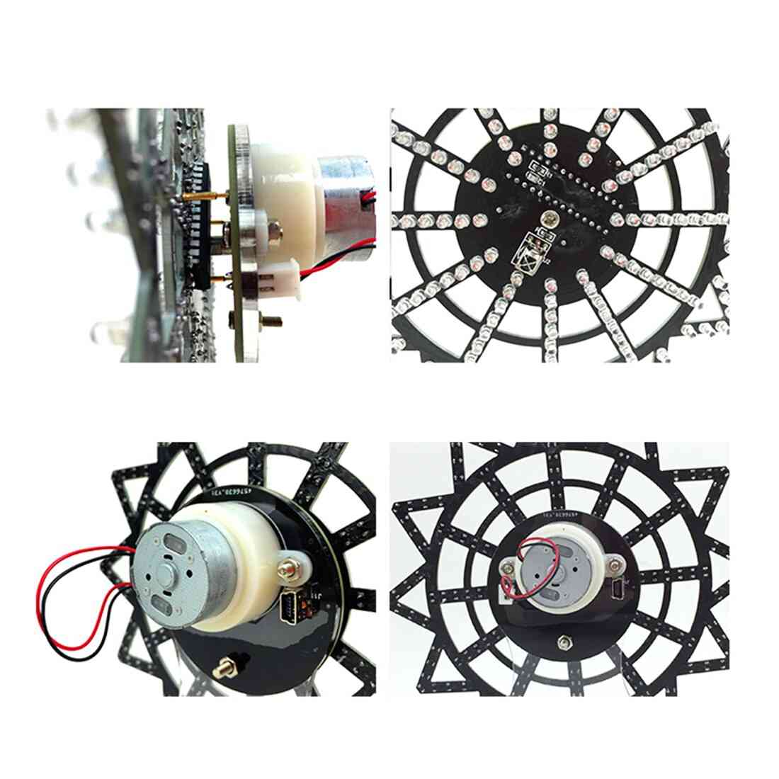 Composants électroniques de kit de grande roue rotative automatique à led coloré de bricolage -