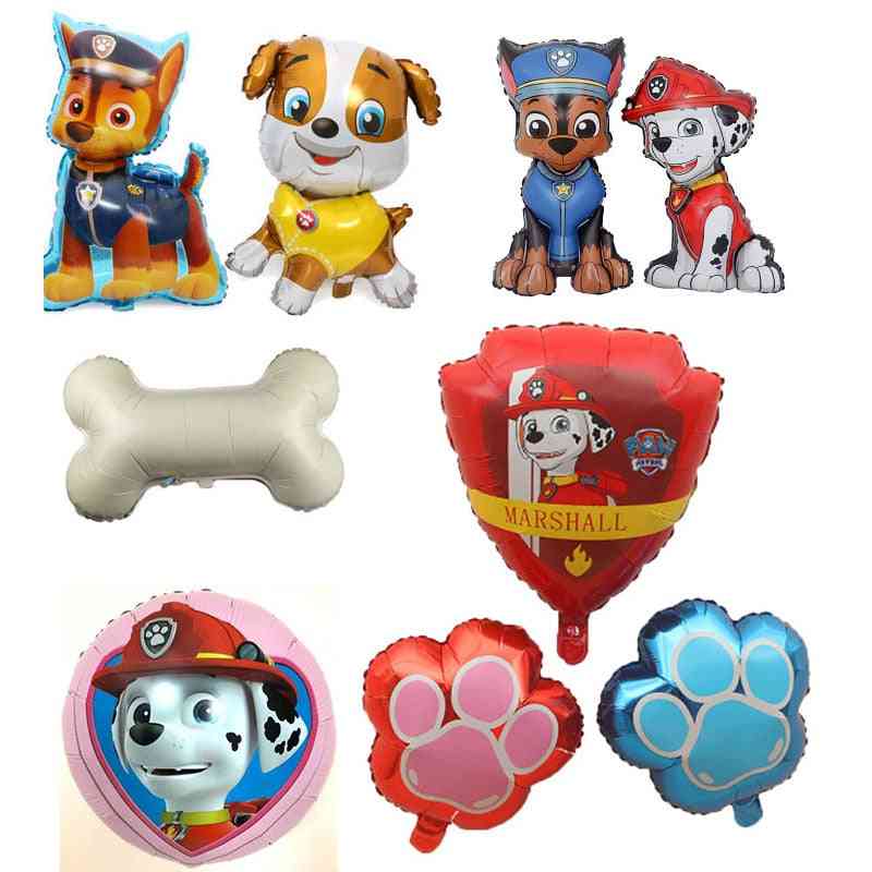 Birthday Decoration Figure, Puppy Patrol Balloon, Party Room Decor Chase Marshall Ballon Kids  Toy