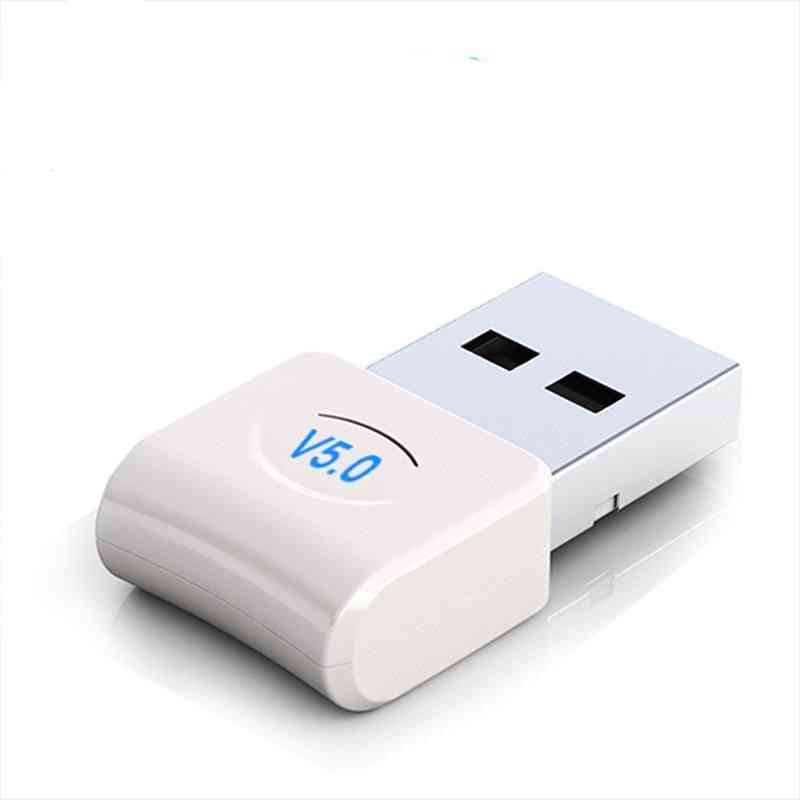 Usb Bluetooth Dongle Adapter V5.0 For Pc Computer - Wireless Music Audio Speaker Earphone Receiver Transmitter