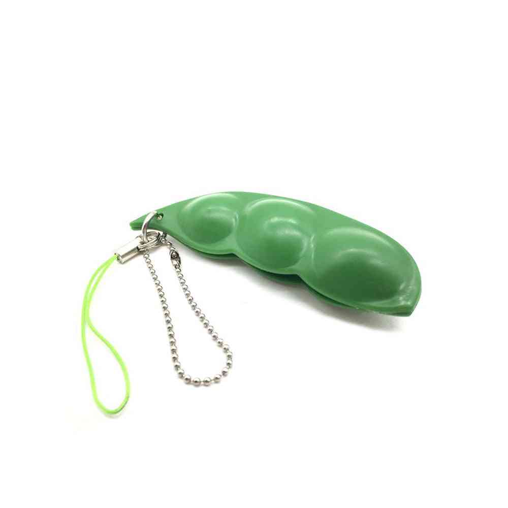 Pea Bean Squeeze, Stress Relieve Cute Key Chain Toy