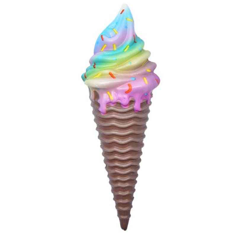 Jumbo ice cream squishy lento aumento suave creative squeeze toys- simulación alivio del estrés divertido regalo de navidad para niños (color aleatorio) -