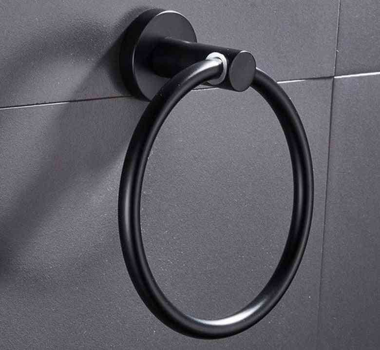 Stainless Steel Wall Mounted - Round Towel Holder Ring For Bathroom