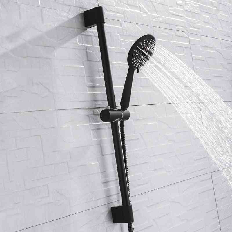 Set de douche mural enduit noir avec douchette inox - douchette uniquement