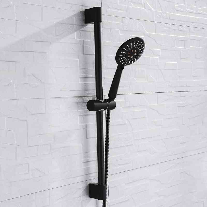 Juego de ducha de pared con revestimiento negro con ducha de mano de acero inoxidable - solo ducha de mano