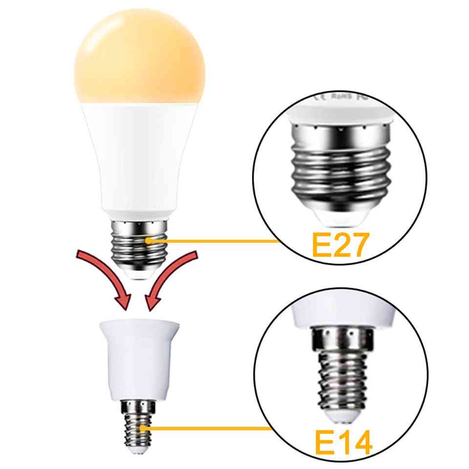 E14 To E27 Lamp Holder Converter With Led Lamp