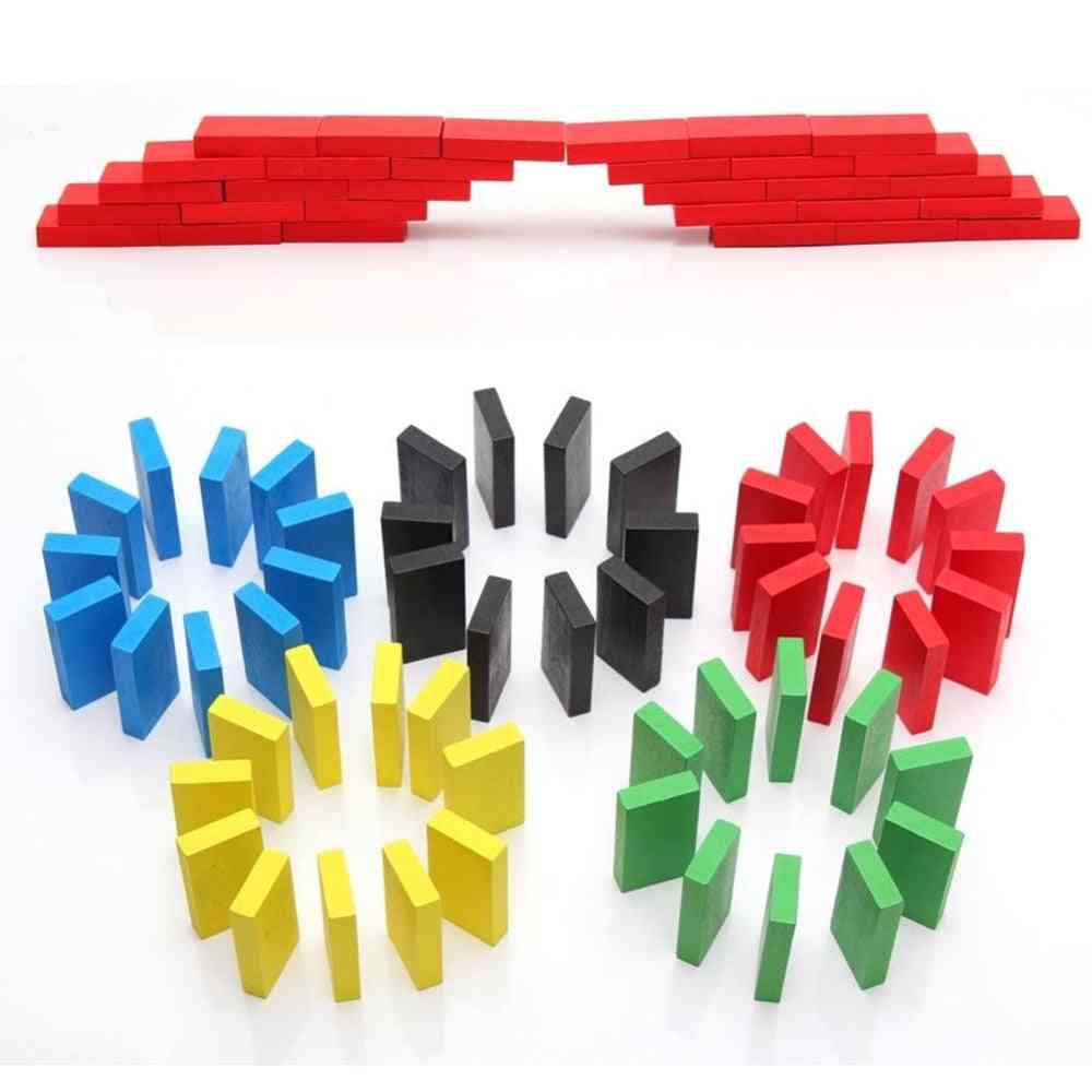 Wooden Bright, Coloured Tumbling Dominoes Toy