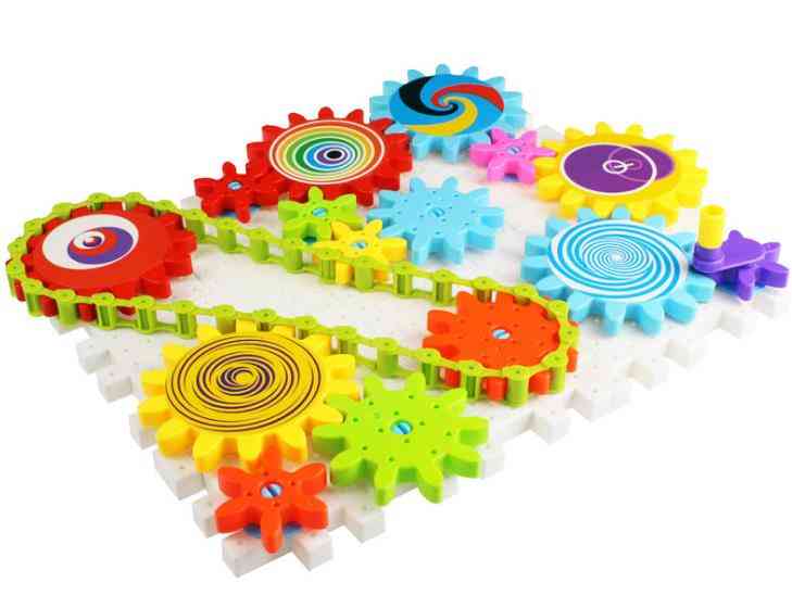 Børns plastbygning, gearblokke legetøj børn - DIY kreativ pædagogisk til børn fødselsdagsgave -