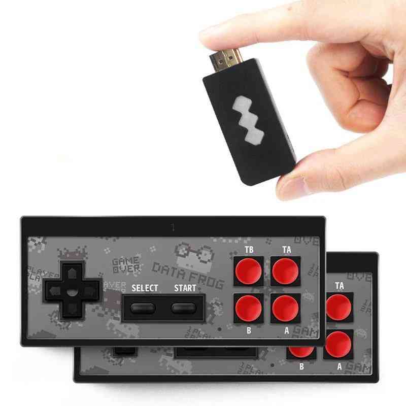 Draadloze handheld tv videogameconsole ingebouwd 568 klassieke game mini retro controller voor hdmi-uitgang dubbele speler (y2 hd) -