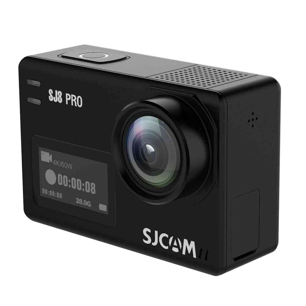 Serie sj8, 1290p 4k 60fps, cámara de acción para deportes a prueba de agua con control remoto wifi, cámara dv fpv - caja completa de aire negro / sj8