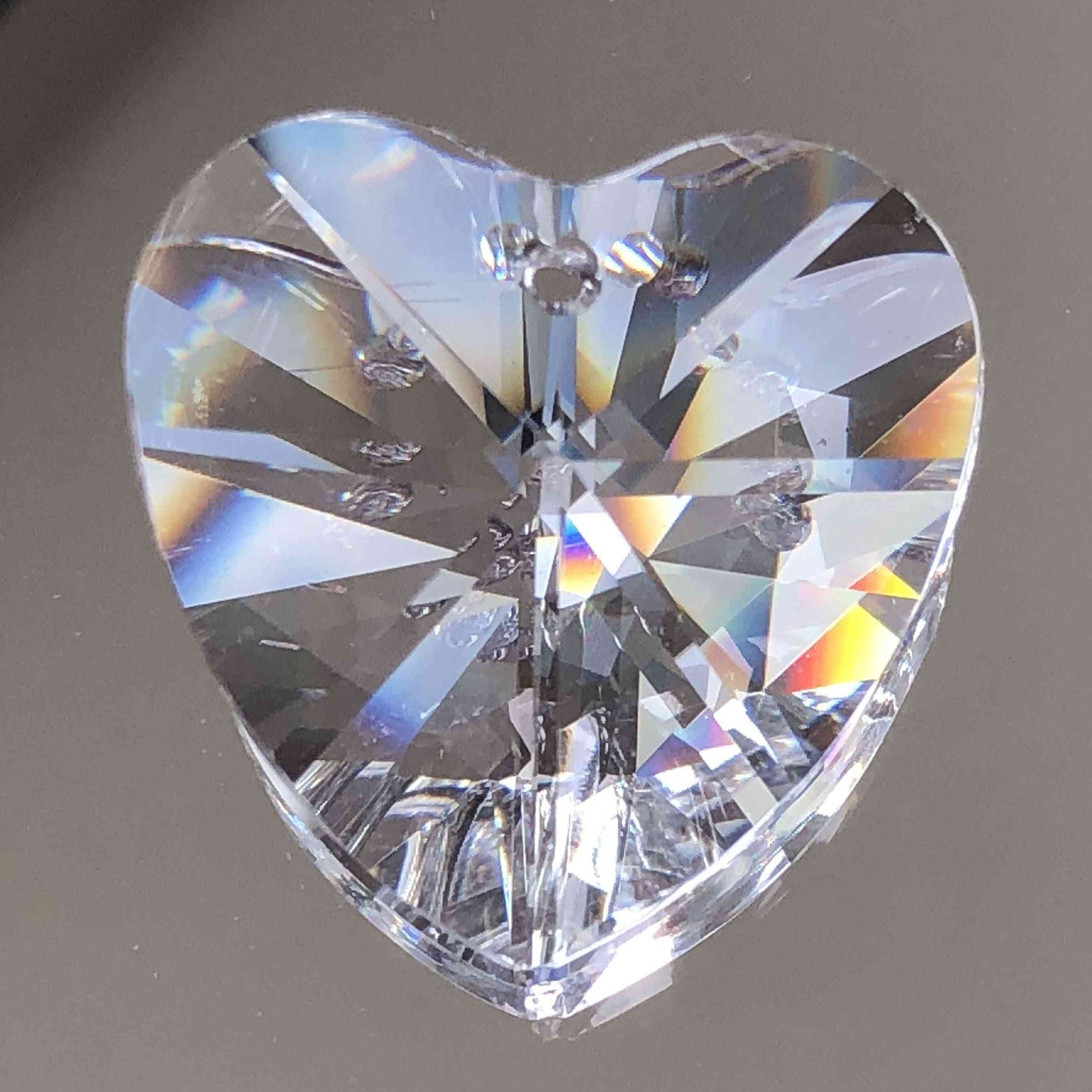 45mm hartvorm kristallen prisma's voor kroonluchter opknoping, hanger, suncatcher, glaskunst, home decor, diy -